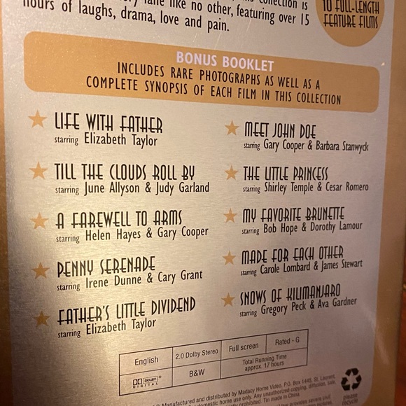 Hollywood Classics: The Golden Age of the Silverscreen (Collector Edt.) DVD Set - Picture 12 of 14